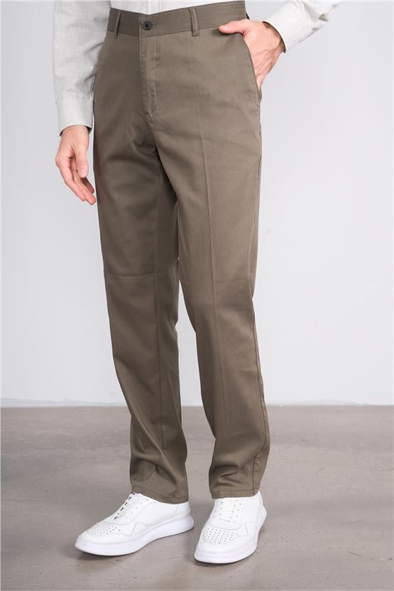 Erpant 1 Haki Erkek Pamuk Gabardin Regular Pantolon