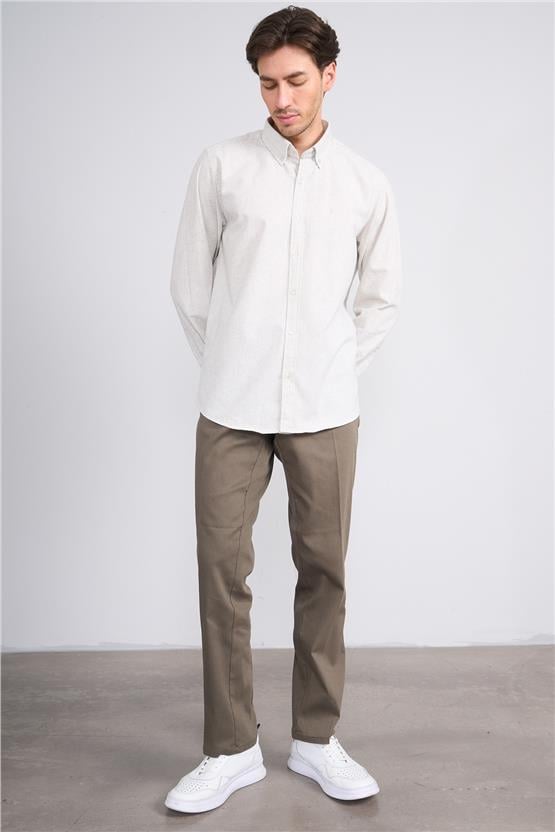 Erpant 1 Haki Erkek Pamuk Gabardin Regular Pantolon