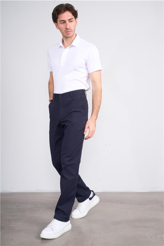 Erpant 1 Lacivert Erkek Pamuk Gabardin Regular Pantolon