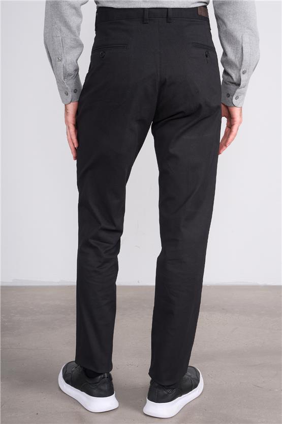 Erpant 1 Siyah Erkek Pamuk Gabardin Regular Pantolon