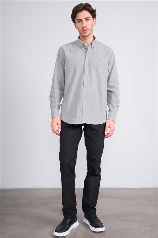 Erpant 1 Siyah Erkek Pamuk Gabardin Regular Pantolon