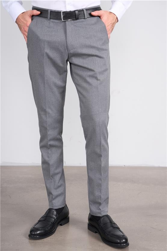 Erpant 10 Gri Erkek Poliviskon Venüs Slim Pantolon