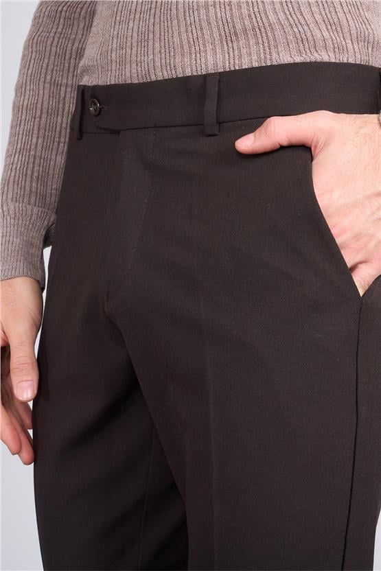 Erpant 10 Kahverengi Erkek Poliviskon Venüs Slim Pantolon