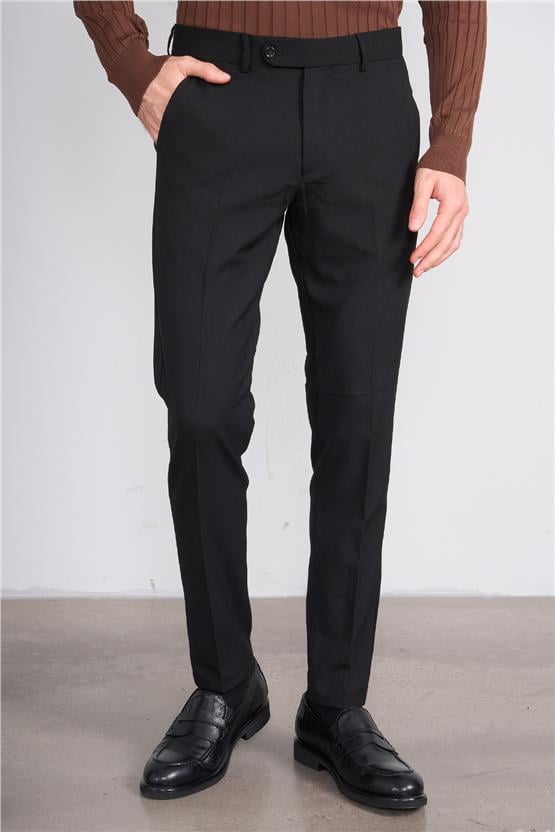 Erpant 10 Siyah Erkek Poliviskon Venüs Slim Pantolon