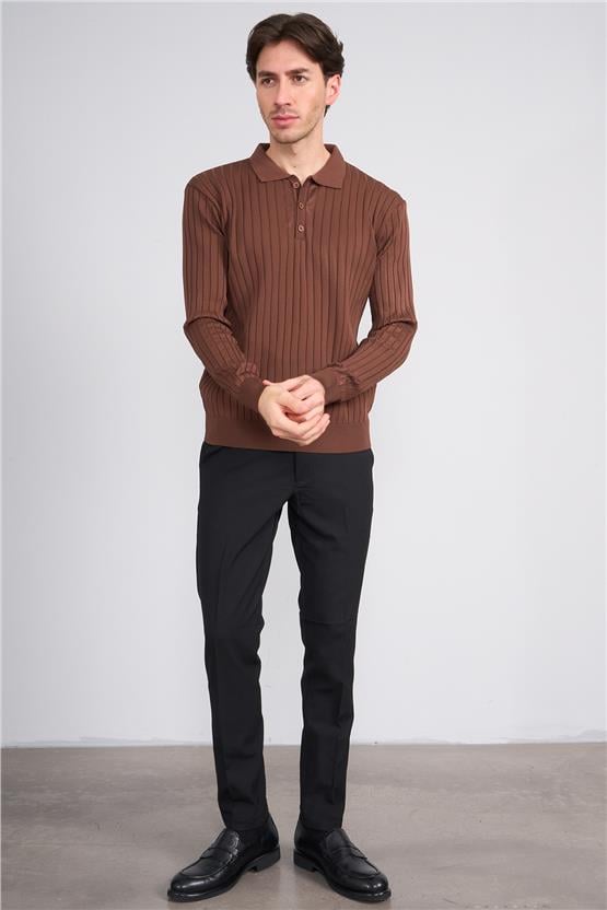 Erpant 10 Siyah Erkek Poliviskon Venüs Slim Pantolon