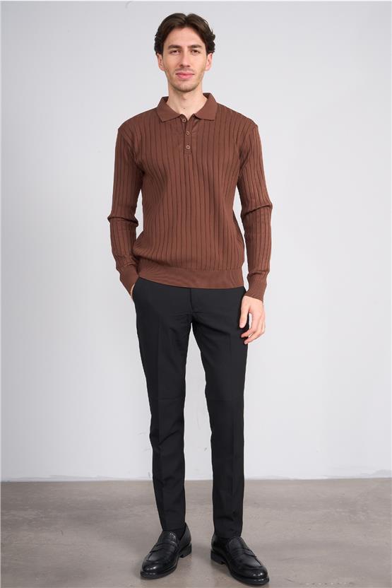 Erpant 10 Siyah Erkek Poliviskon Venüs Slim Pantolon