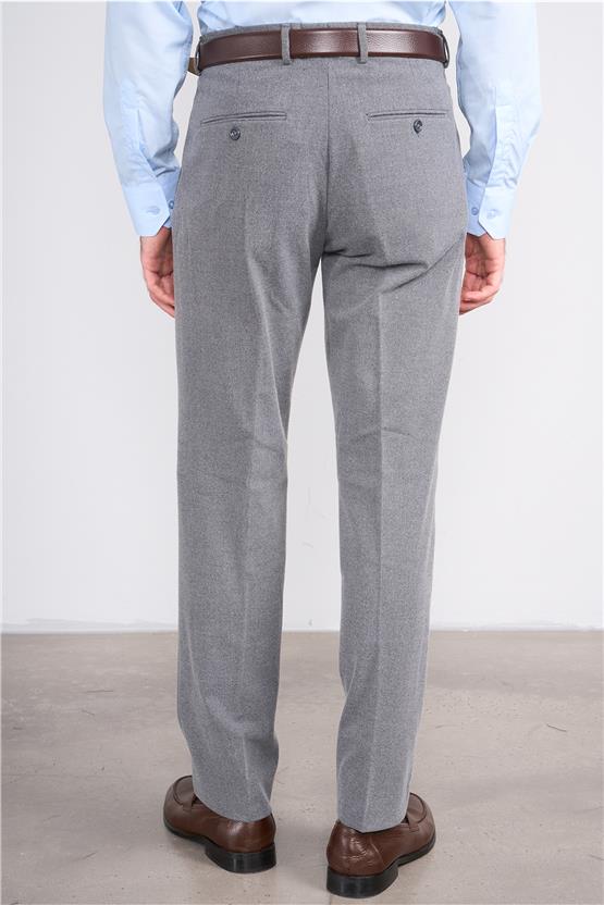 Erpant 12 Gri Erkek Flanel Regular Pantolon