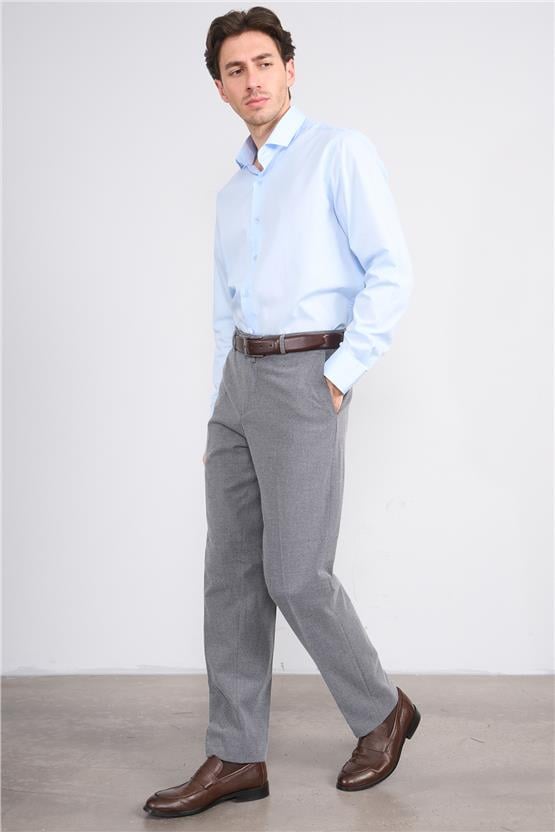 Erpant 12 Gri Erkek Flanel Regular Pantolon