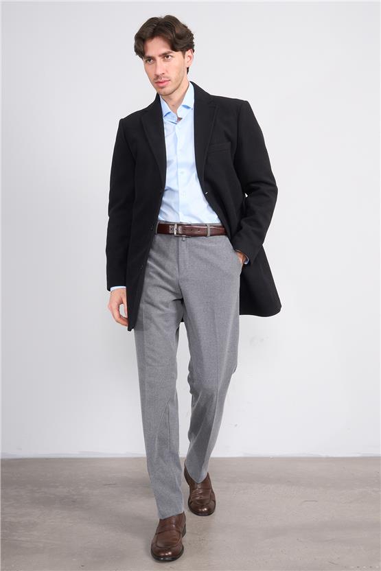 Erpant 12 Gri Erkek Flanel Regular Pantolon