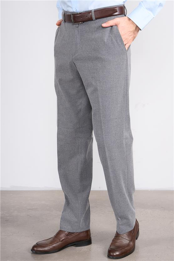 Erpant 12 Gri Erkek Flanel Regular Pantolon