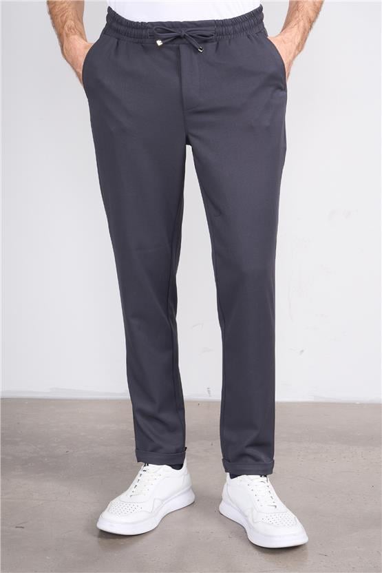 Erpant 13 Gri Erkek Gabardin Jogger Pantolon