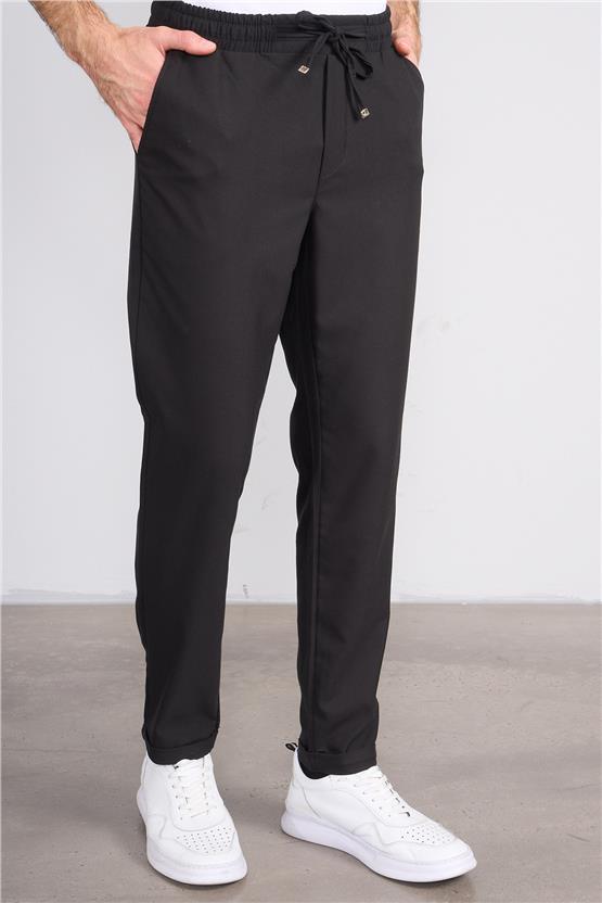 Erpant 13 Siyah Erkek Gabardin Jogger Pantolon
