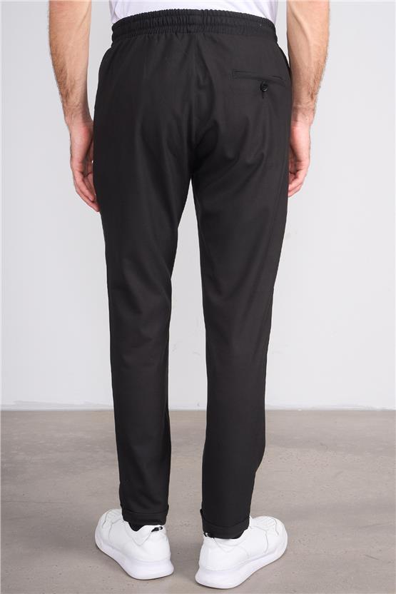 Erpant 13 Siyah Erkek Gabardin Jogger Pantolon