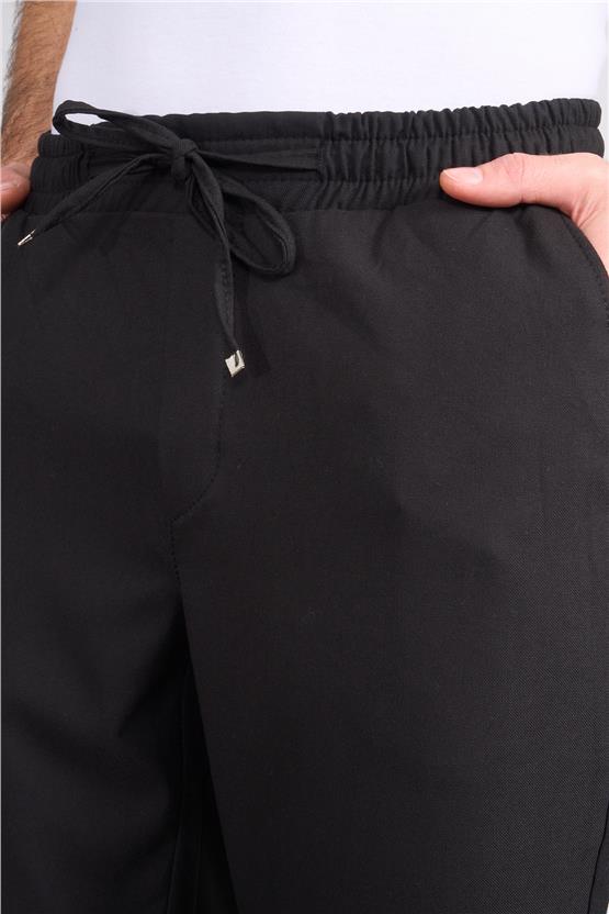 Erpant 13 Siyah Erkek Gabardin Jogger Pantolon