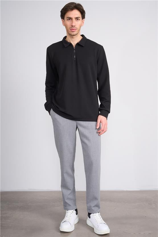 Erpant 14 Gri Erkek Duble Fast Jogger Poliviskon Pantolon