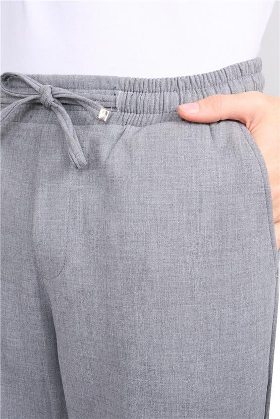 Erpant 14 Gri Erkek Duble Fast Jogger Poliviskon Pantolon