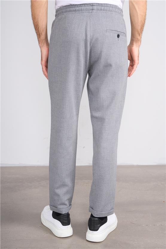 Erpant 14 Gri Erkek Duble Fast Jogger Poliviskon Pantolon