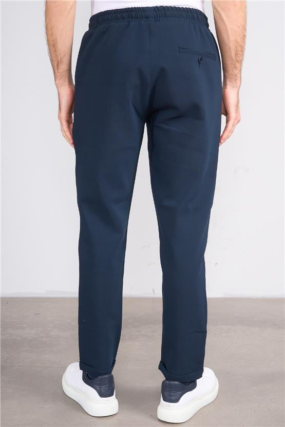 Erpant 14 Lacivert Erkek Duble Fast Jogger Poliviskon Pantolon