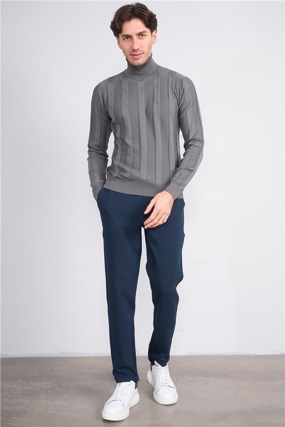 Erpant 14 Lacivert Erkek Duble Fast Jogger Poliviskon Pantolon