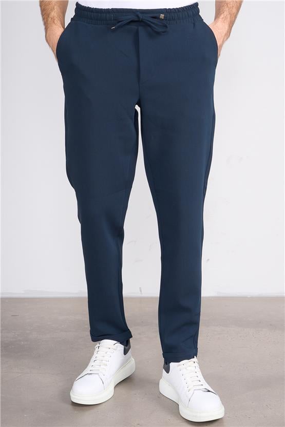 Erpant 14 Lacivert Erkek Duble Fast Jogger Poliviskon Pantolon