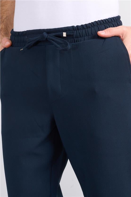 Erpant 14 Lacivert Erkek Duble Fast Jogger Poliviskon Pantolon