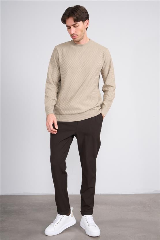 Erpant 16 Kahverengi Erkek Venüs Jogger Poliviskon Pantolon