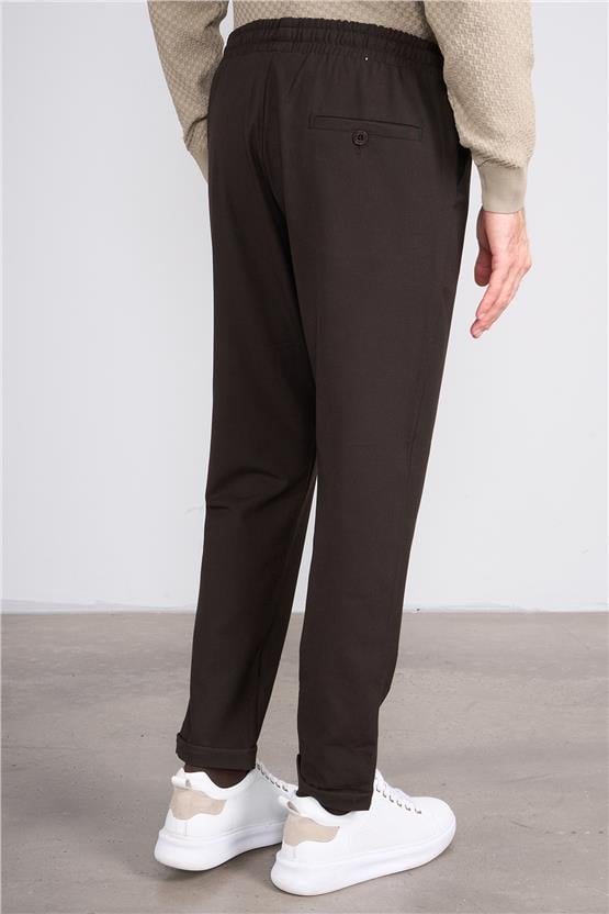 Erpant 16 Kahverengi Erkek Venüs Jogger Poliviskon Pantolon