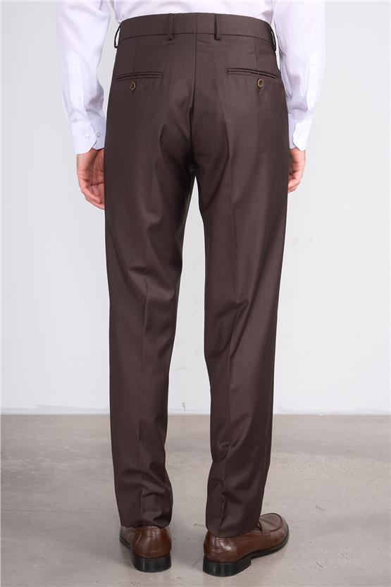 Erpant 7 Kahverengi Erkek Poliviskon Ithal Regular Pantolon
