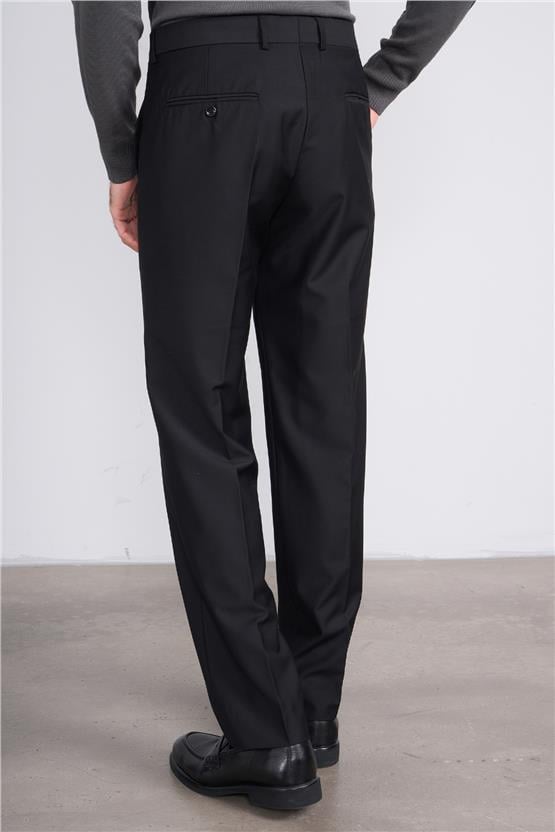 Erpant 7 Siyah Erkek Poliviskon Ithal Regular Pantolon