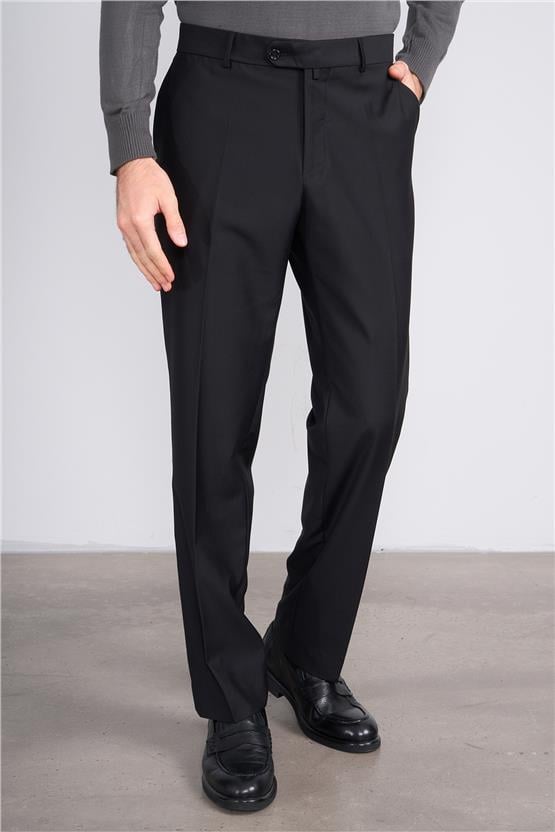 Erpant 7 Siyah Erkek Poliviskon Ithal Regular Pantolon