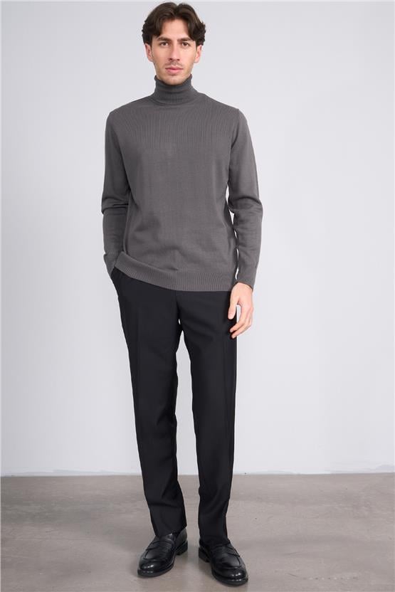 Erpant 7 Siyah Erkek Poliviskon Ithal Regular Pantolon