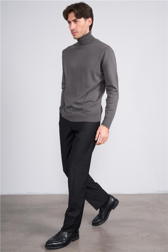 Erpant 7 Siyah Erkek Poliviskon Ithal Regular Pantolon