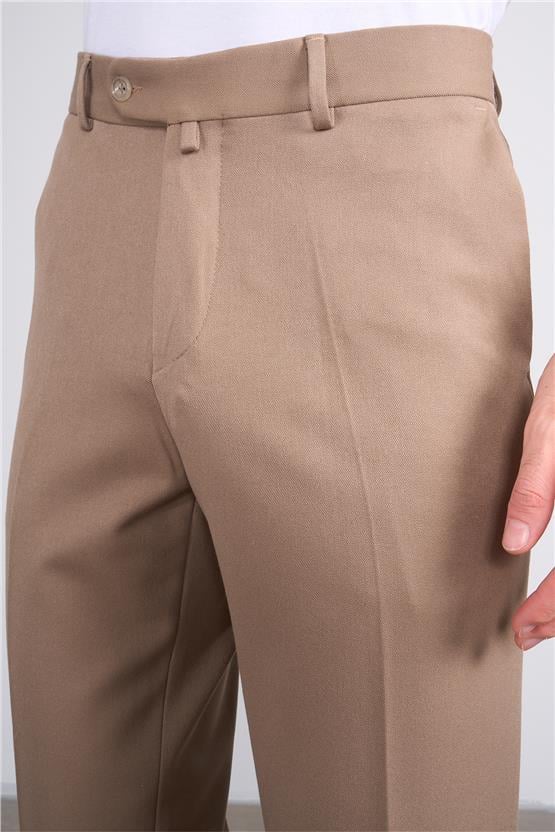 Erpant 8 Bej Erkek Poliviskon Gabardin Regular Pantolon