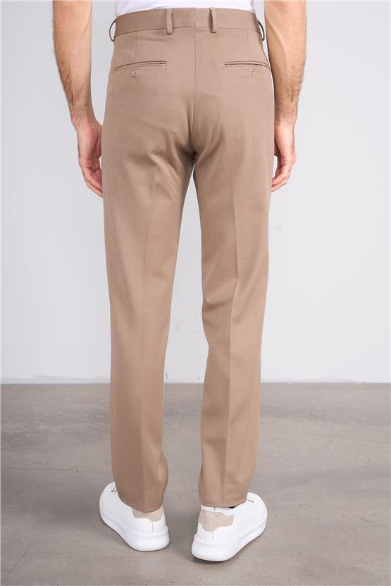 Erpant 8 Bej Erkek Poliviskon Gabardin Regular Pantolon