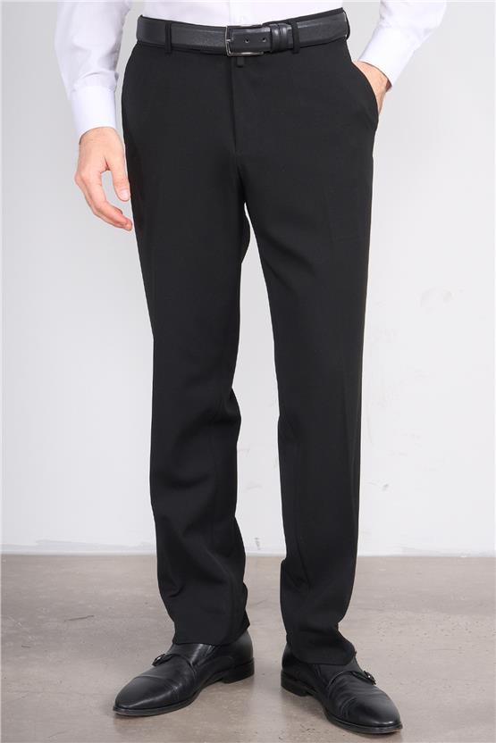 Erpant 8 Siyah Erkek Poliviskon Gabardin Regular Pantolon