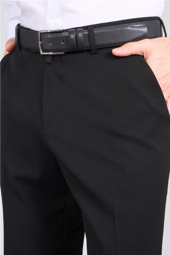 Erpant 8 Siyah Erkek Poliviskon Gabardin Regular Pantolon