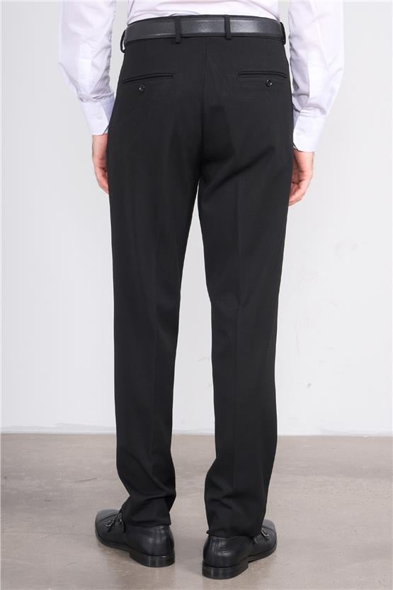 Erpant 8 Siyah Erkek Poliviskon Gabardin Regular Pantolon