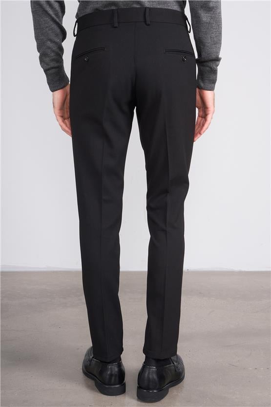 Erpant 9 Siyah Erkek Poliviskon Gabardin Slim Pantolon