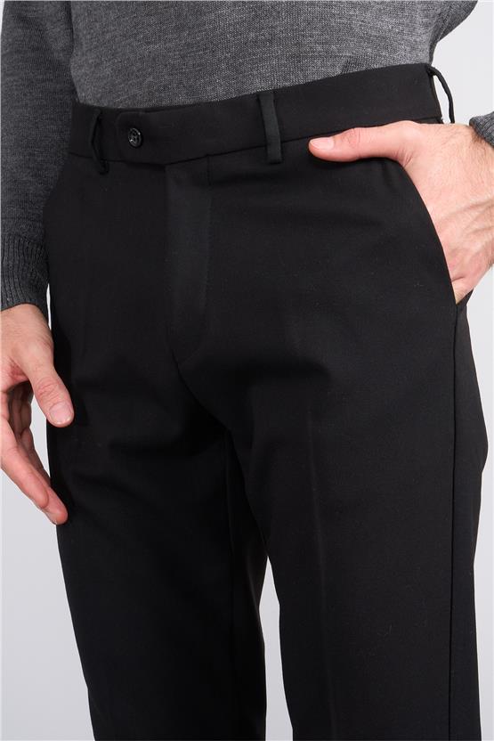 Erpant 9 Siyah Erkek Poliviskon Gabardin Slim Pantolon