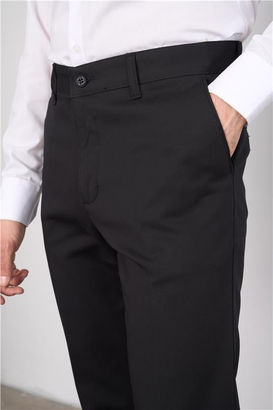 Erpant Regular Gabardin Siyah Pantolon