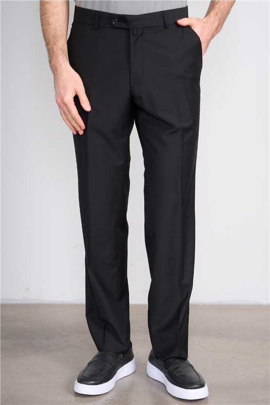 Erpant Y26 Klasik Düz İthal Poliviskon Pantolon Siyah 44-54