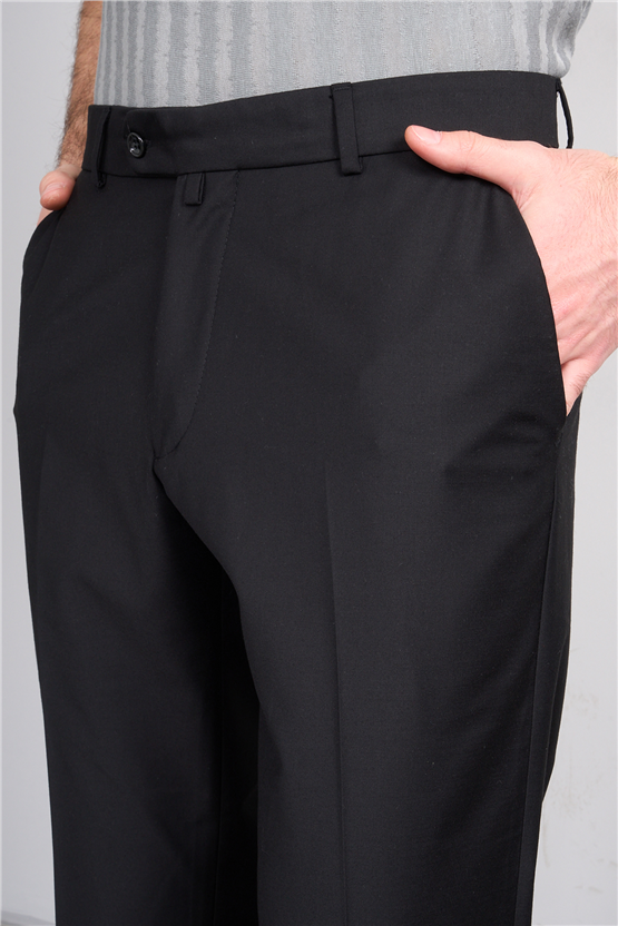 Erpant Y26 Klasik Düz İthal Poliviskon Pantolon Siyah 44-54