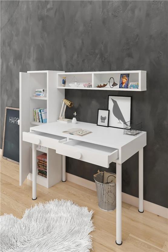 Evdemo Akort Çalışma Masası Beyaz