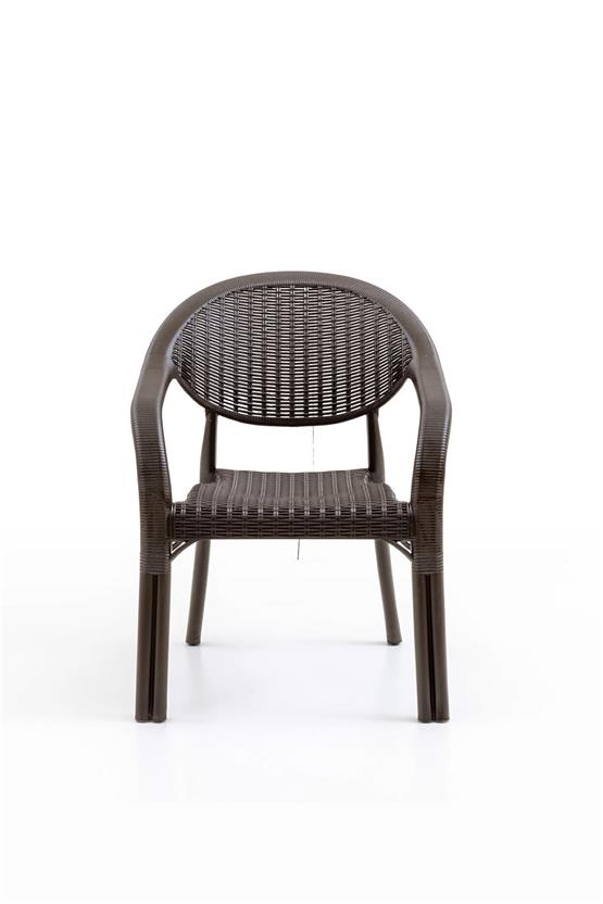 Evdemo Bamboo 2li Rattan Sandalye Kahve