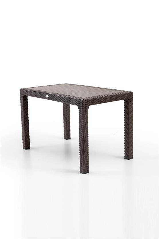 Evdemo Bamboo 4 Kişilik Rattan Masa Sandalye Takımı Kahve