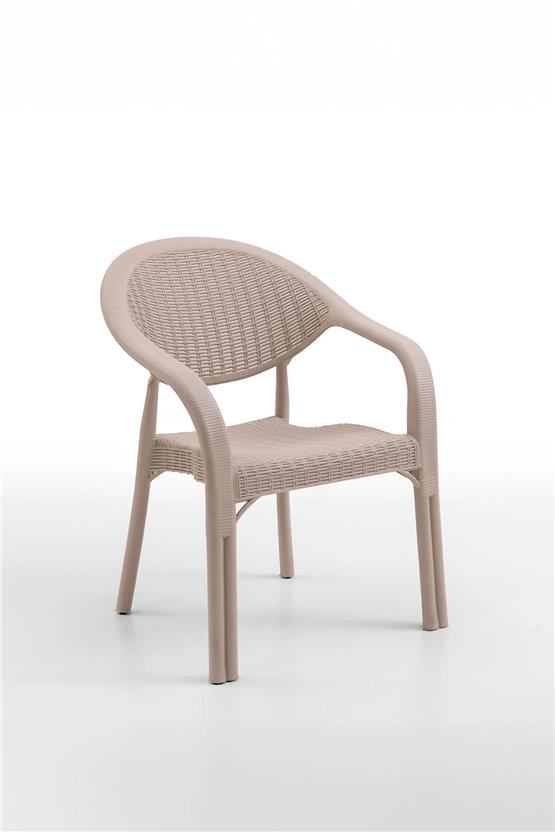 Evdemo Bamboo 4lü Rattan Sandalye Cappuccino