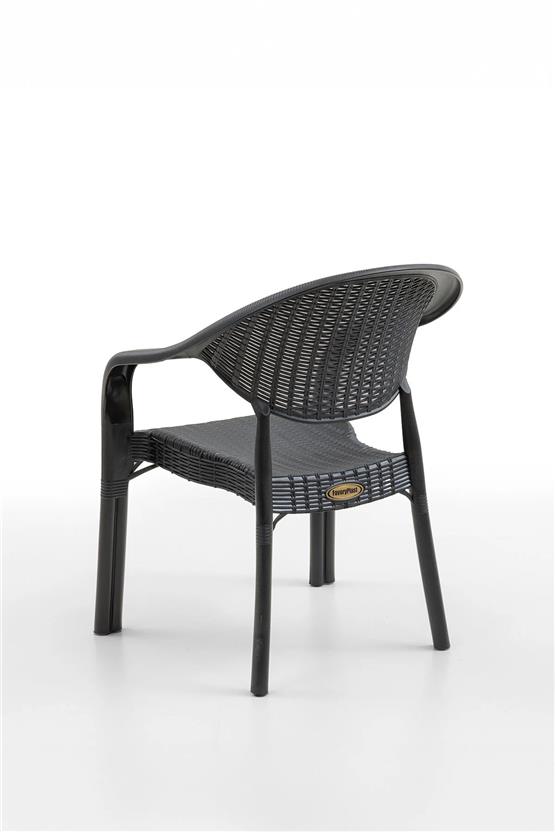 Evdemo Bamboo 4lü Rattan Sandalye Siyah