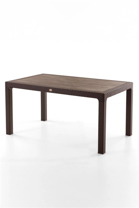 Evdemo Bamboo 6 Kişilik Rattan Masa Sandalye Takımı Kahve