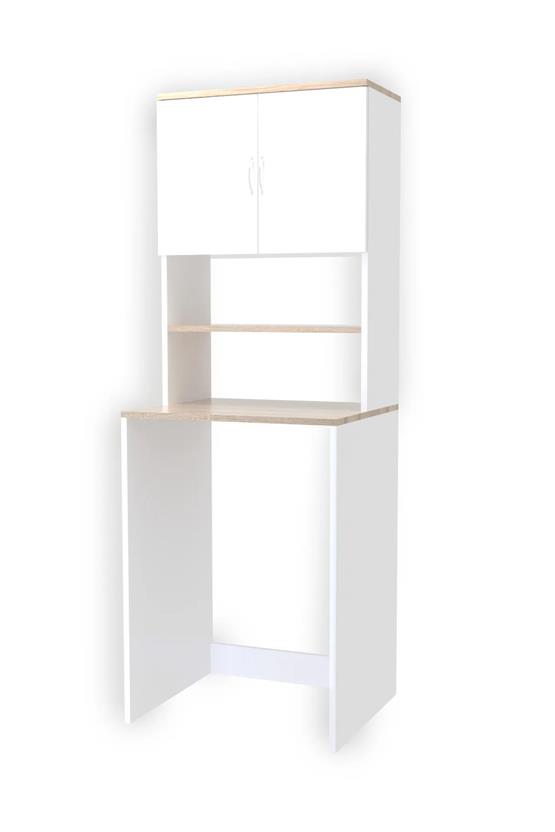 Evdemo Çamaşır Makinesi Üstü Banyo Dolabı Rafı Beyaz