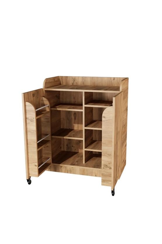 Evdemo Derin 2 Kapaklı Erzak Kiler Dolabı Atlantik Çam